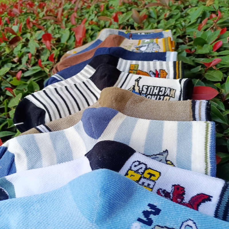 Kids Dinosaurs Design 6Y-8Y Cotton Socks Set of 10 Pairs KS72